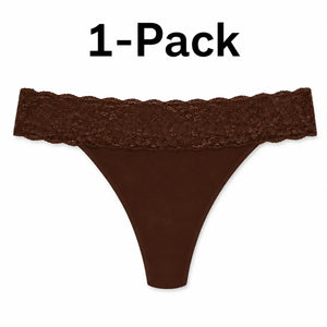 3-Pack Lace Period Thong–30ml Absorbency | OEKO-TEX Certified(FREE Stain-Removal Soap & Laundry Bag)