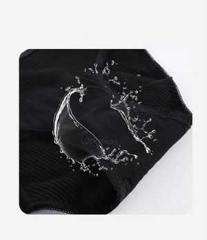 details of luckypads women period underwear, Black