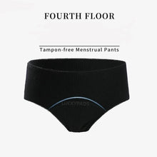Load image into Gallery viewer, Front View of luckypads women period underwear, Black
