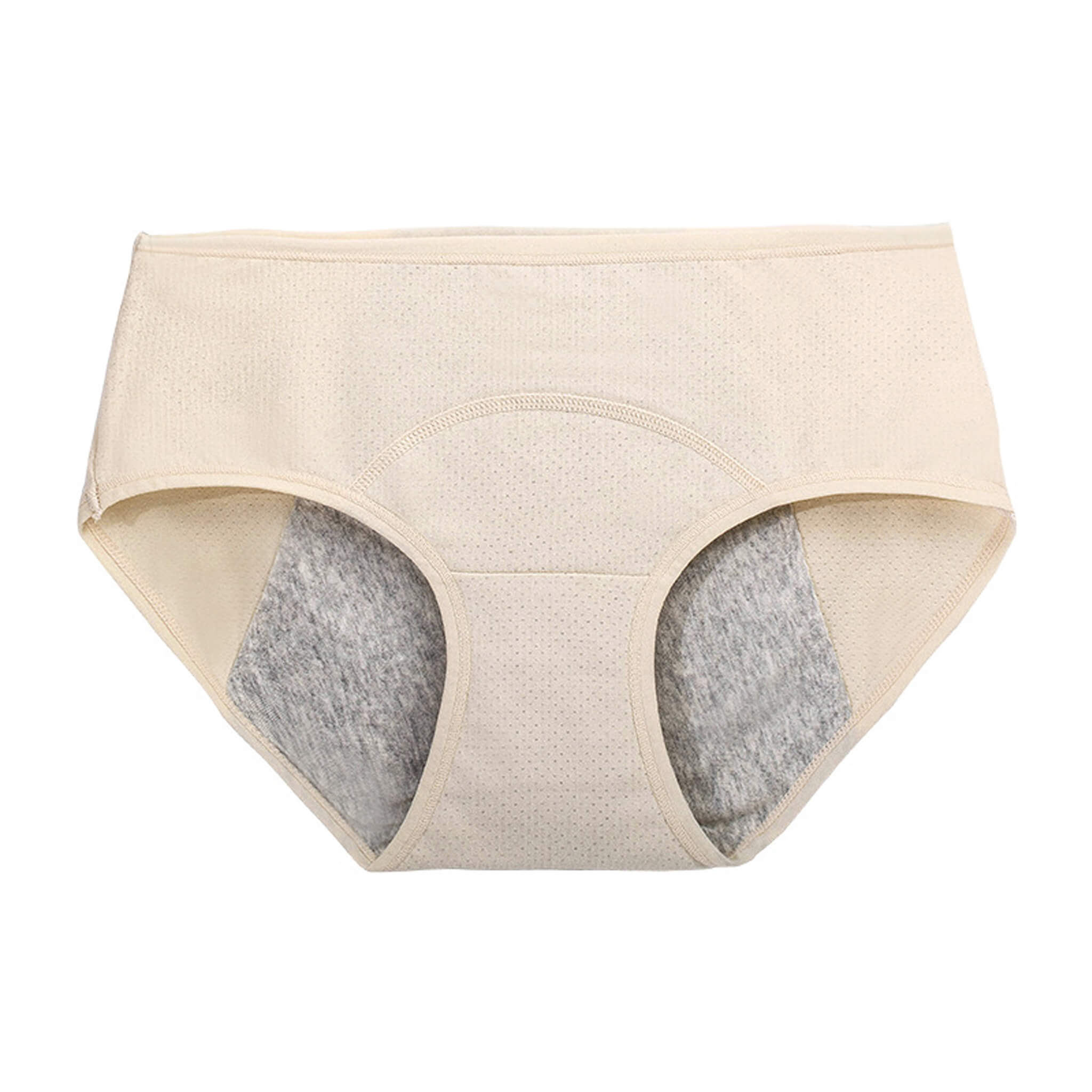 3 Pack Period Panties Leak Proof . menstrual Underwear 3 Layer Protection  Colors Navy , Nude and Grey 