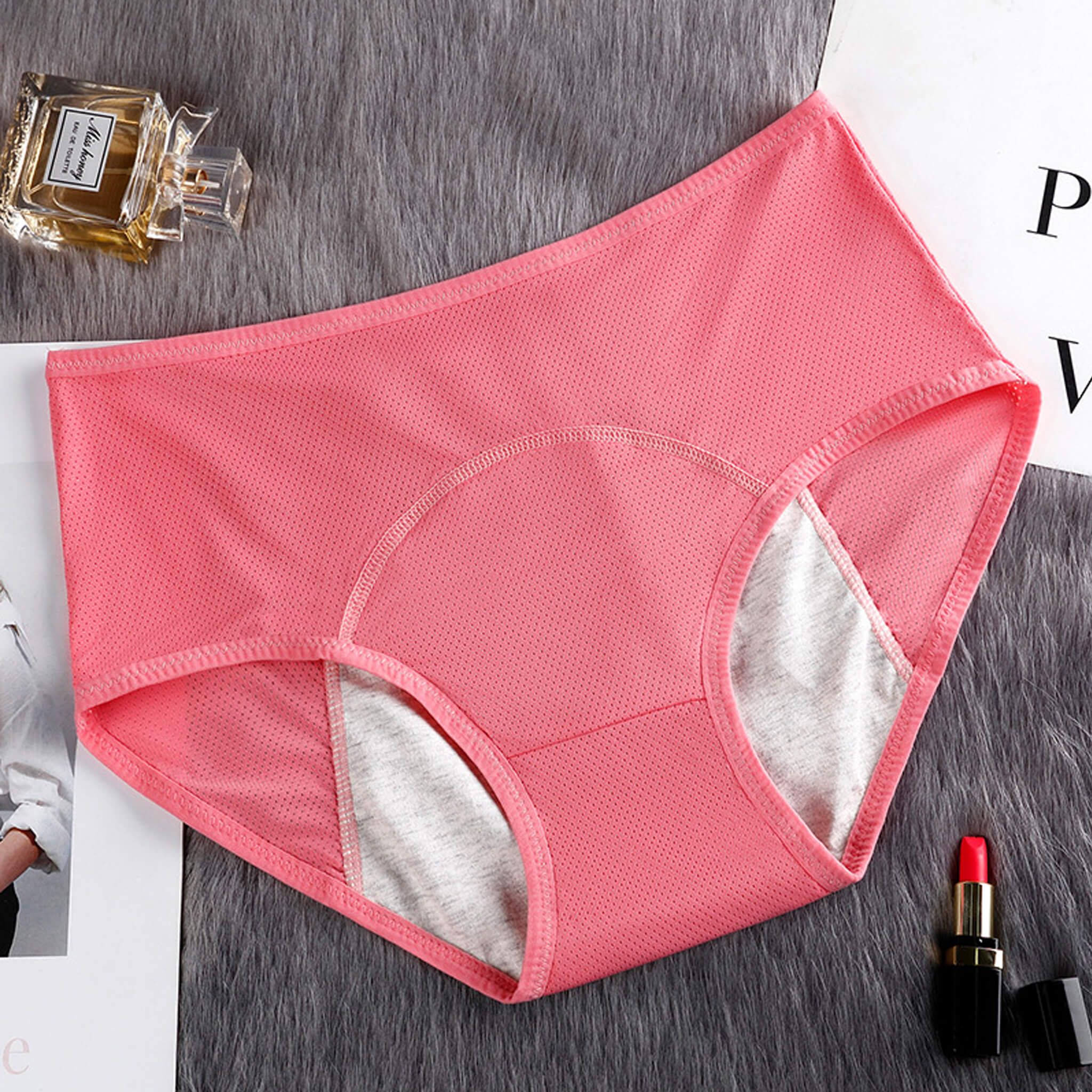 3 Pieces Period Panties Reusable Menstrual Underwear Leak Proof